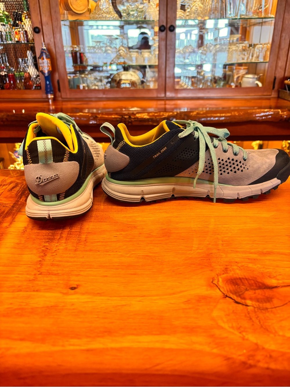 Woman’s Danner Trail 2650 Suede Hiking Sneakers in Gray & Teal - Picture 2 of 13